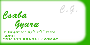 csaba gyuru business card